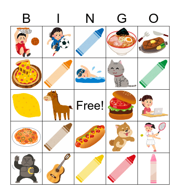 自己紹介ビンゴ Bingo Card