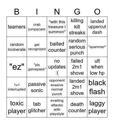 SAITAMA BINGO Card