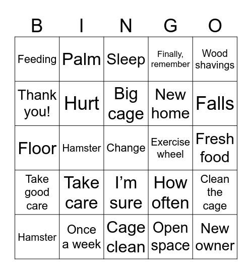 Revision Bingo Card