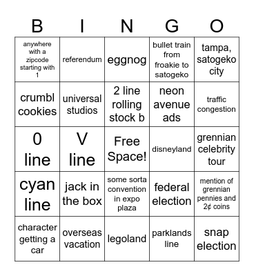 Grennia Bingo Card