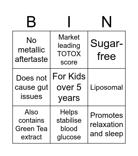 Phytoceutics Bingo Card