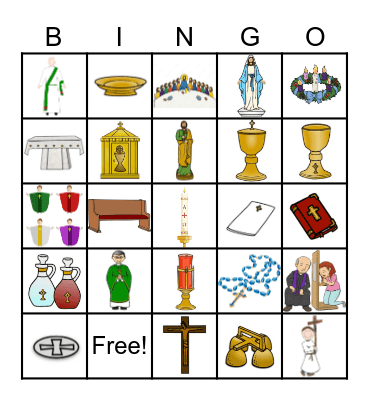 Catholic Bingo Card