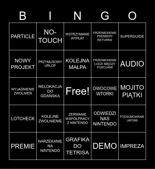 Spotkanie 24.10 Bingo Card