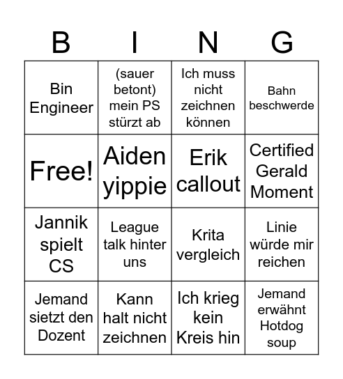 GE GD 24.10. Bingo Card