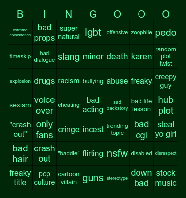 tomorrow's bingo Card