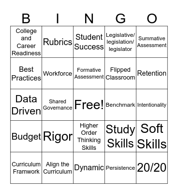 Buzzword BINGO!!! Bingo Card