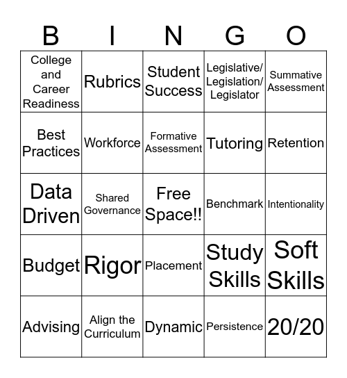 Buzzword BINGO!!! Bingo Card