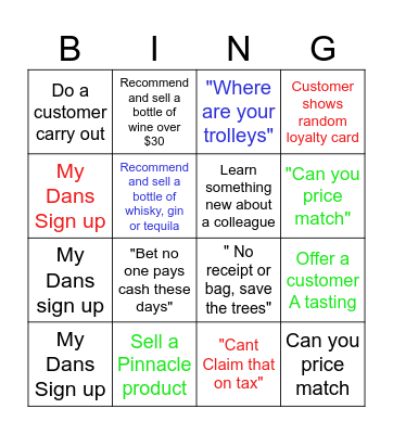 #DANS COMO BINGO Card