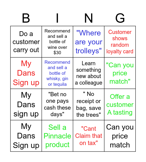 #DANS COMO BINGO Card