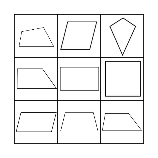 ČTYŘÚHELNÍKY Bingo Card