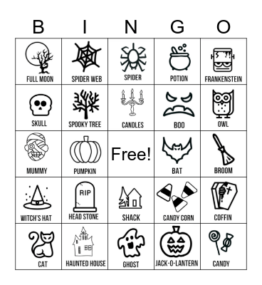 Halloween Bingo Card
