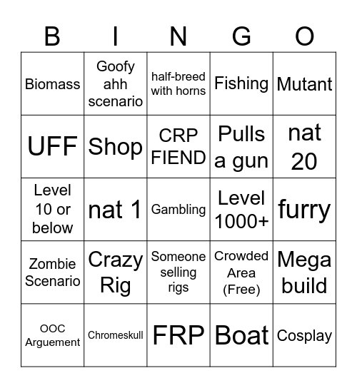 ATF BINGO Card