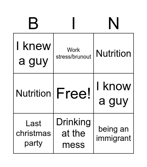H Scvs Briefing 2024 Bingo Card