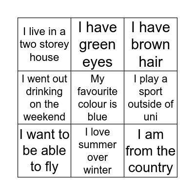 BINGO Card