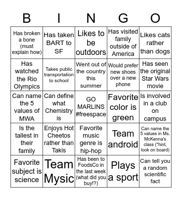 Ms. McKenna's Contemporary Bing-LETSGOOO (Bingo)  Bingo Card
