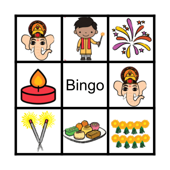 Diwali Bingo Dhamaka Bingo Card