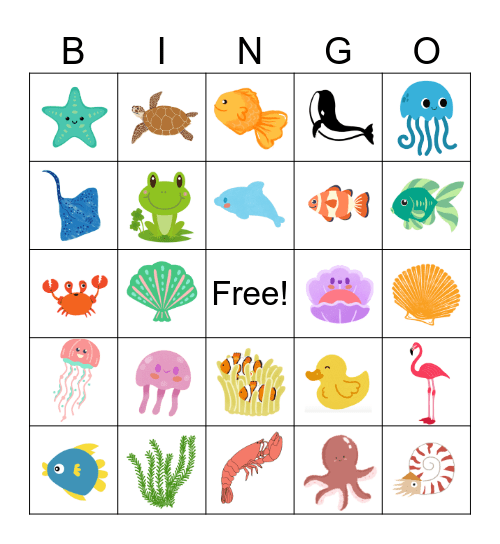 Under the Sea Bingo Card