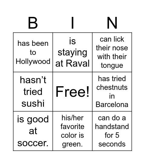 Find Someone Who ESN Halloween Version Bingo Card