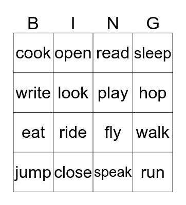 What can you do? Bingo Card