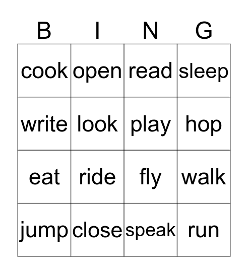 What can you do? Bingo Card