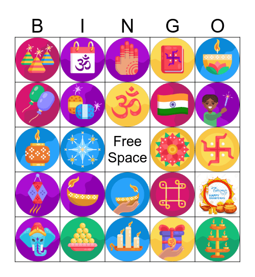 Diwali Bingo Card