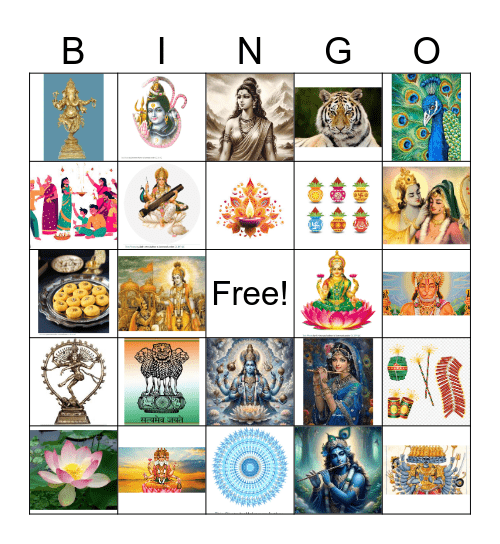 Deepavali Bingo Card