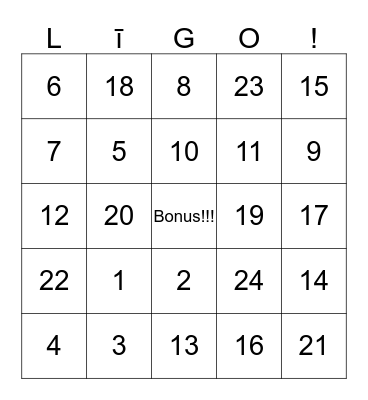 Līgas & Zanes party Bingo Card