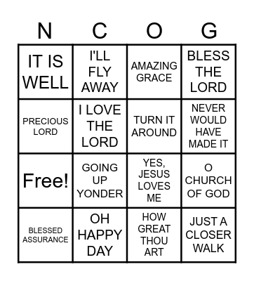 NAME THAT TUNE Bingo Card