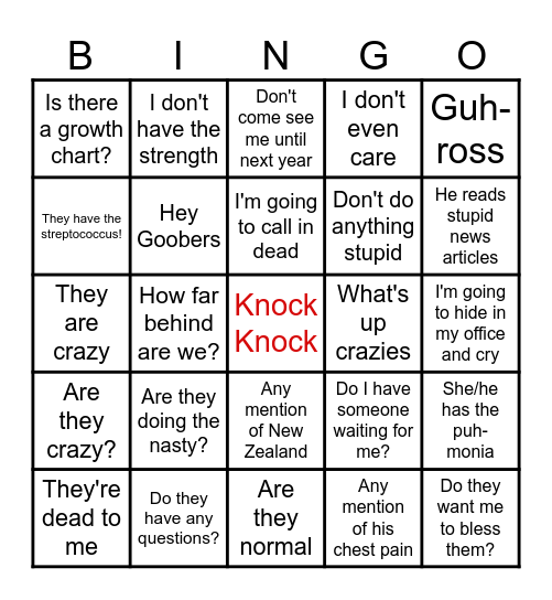 Jeff-isms Bingo! Bingo Card