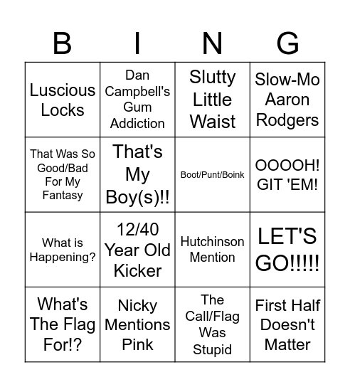 Football Bingo Card