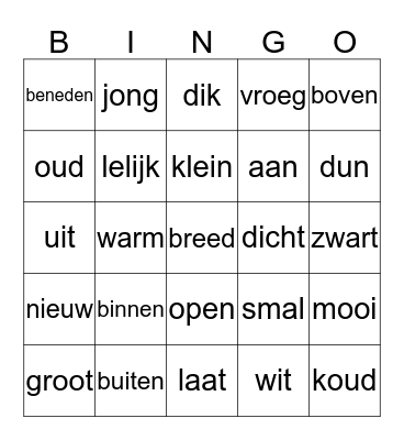 AVO Velp Bingo Card