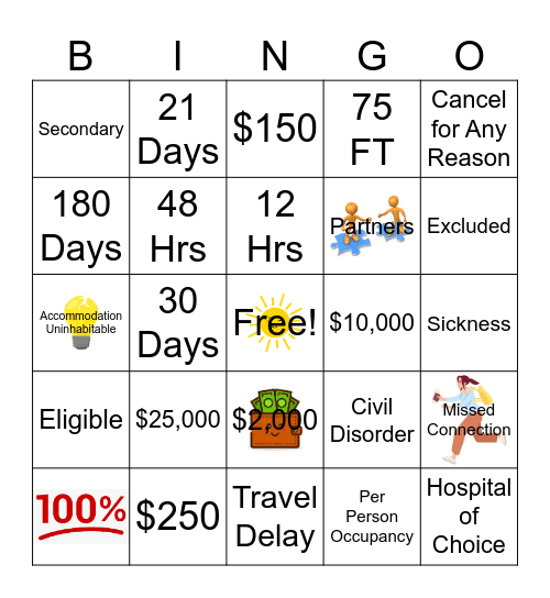 Essential Bingo Card