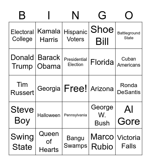 CNN 10 10/24/24 Bingo Card