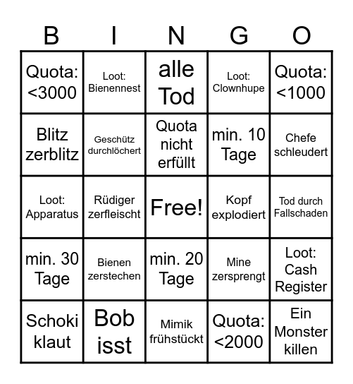 Gerch Company Bingo Card