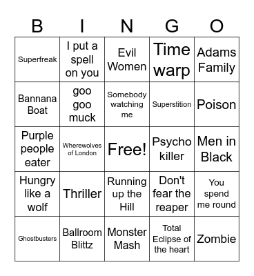 Halloween Bingo Card