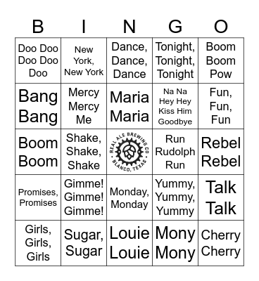 Doubles or better! Bingo Card