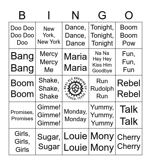 Doubles or better! Bingo Card