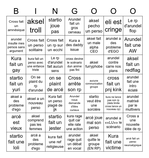 BINGO RP Bingo Card