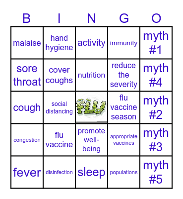 FLU PREVENTION Bingo Card