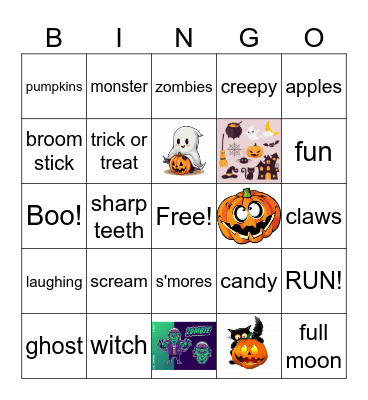 Happy Halloween Bingo Card