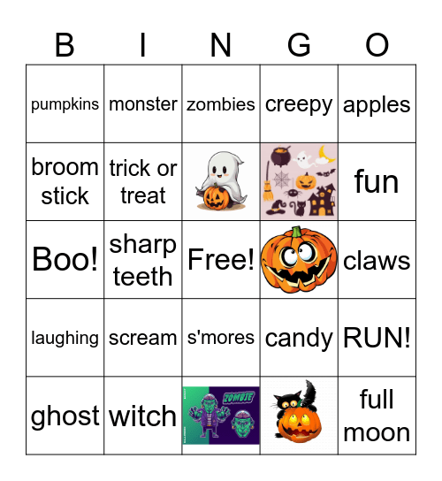 Happy Halloween Bingo Card