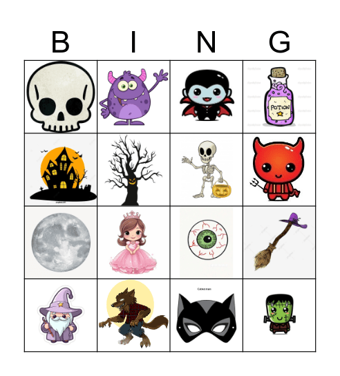 Halloween Bingo Card