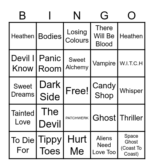 Swing Devil's WCS Halloween Bingo Card