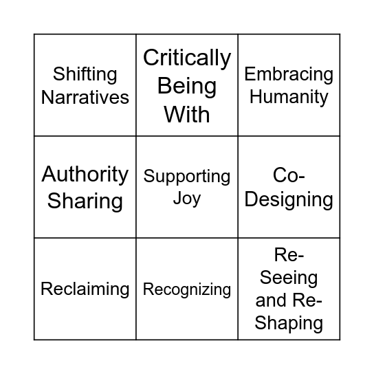 Core Equitable Stem Practices Bingo Card