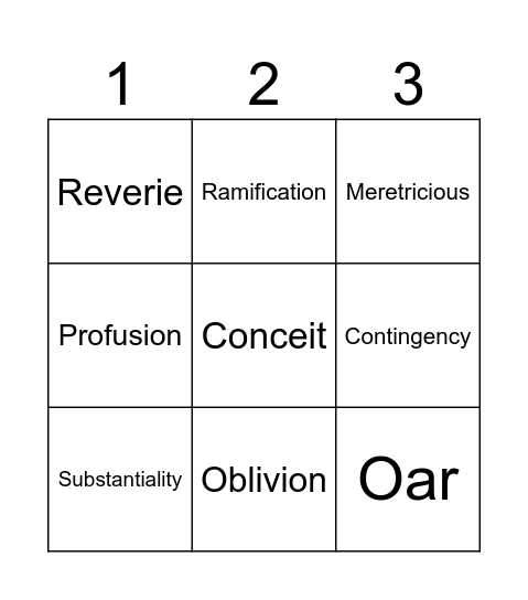 Chapter 6 | Bingo Card