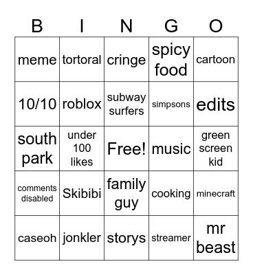 Bingo Card