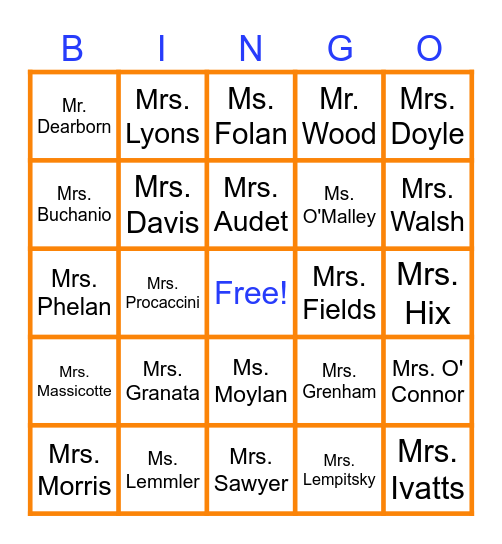 BOYDEN BINGO!! Bingo Card