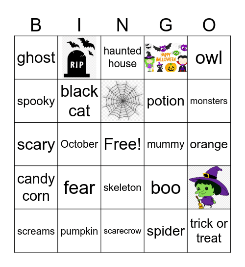 Halloween BINGO Card