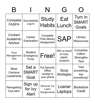 IVYT BINGO Card