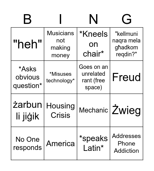 Pyschology for health carers Bingo Card